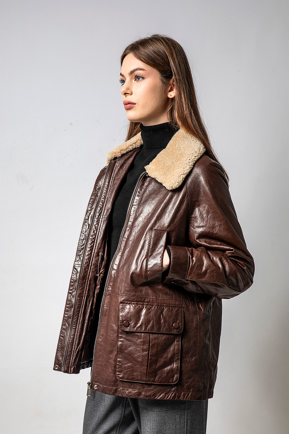 Barboure 短大衣獵裝 女款-IW2608咖啡